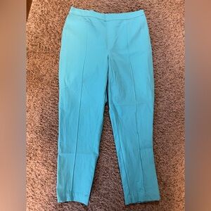 Isaac Mizrahi Turquoise Ankle Pants